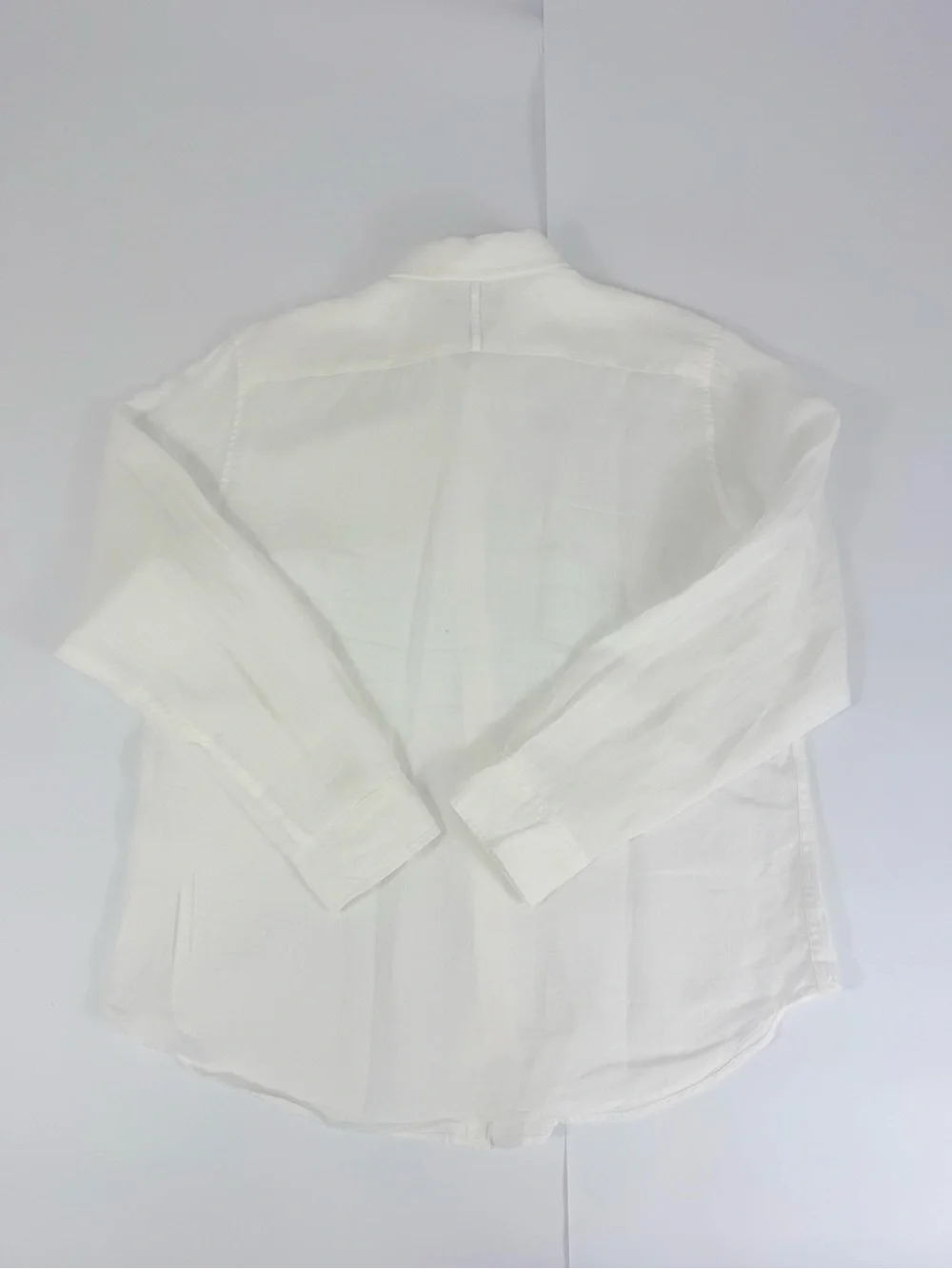 Banana Republic Men’s White Linen Button-Down Shirt Camden Standard Fit L